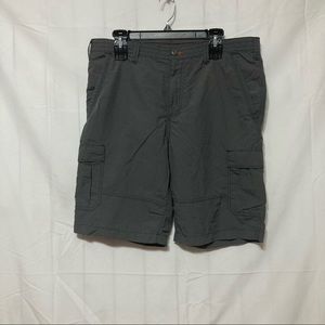 Eddie Bauer Cargo Shorts Mens 36 Gray Travel Hiking Nylon